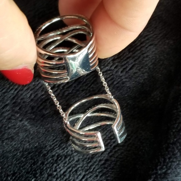 ❤️ CZ  Midi Knuckle 2 Piece Ring - Picture 3 of 4